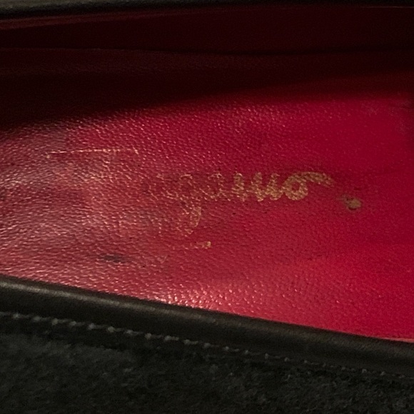 Salvatore Ferragamo Sport  Women's Black Suede Loafers Size 7.5 AAAA Old Money - Picture 8 of 9